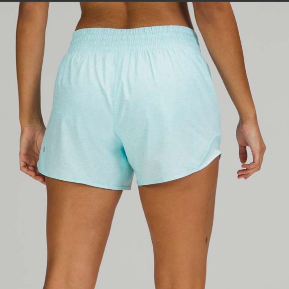 LULULEMON HIGH RISE HOTTY HOT SHORT 4”-ICING BLUE - Picture 7 of 16